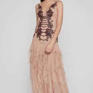 BCBG Max Azria Sequin Embroidered Gown Size 2